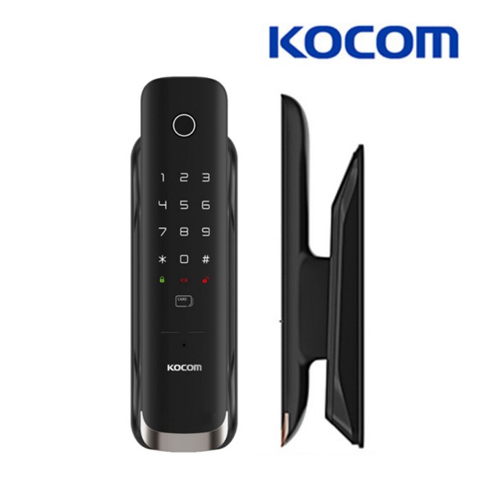 코콤 무타공 푸쉬풀 KDL-S500 지문인식 도어락 아파트 방화문 번호키 교체설치 정품판매 / 키, 고객직접설치, KDL-S500B 고객직접설치