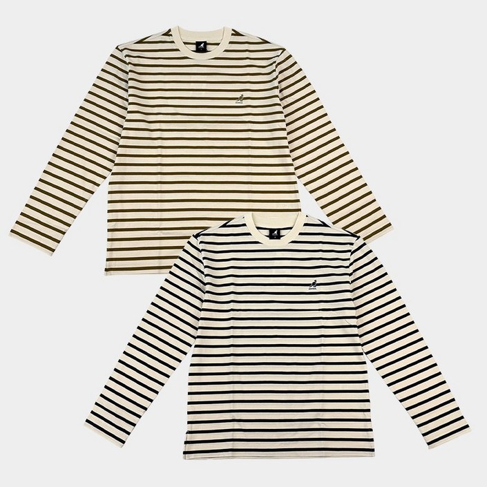 캉골 맨투맨 스트라이프 롱슬리브 긴팔티