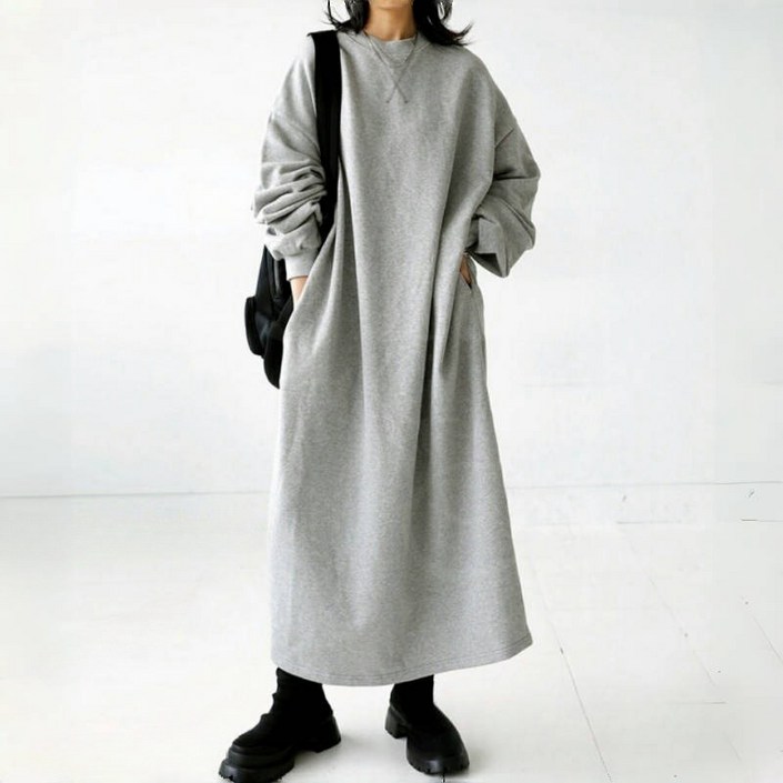 꾸안꾸 데일리 롱롱 루즈핏 오버핏 원피스
