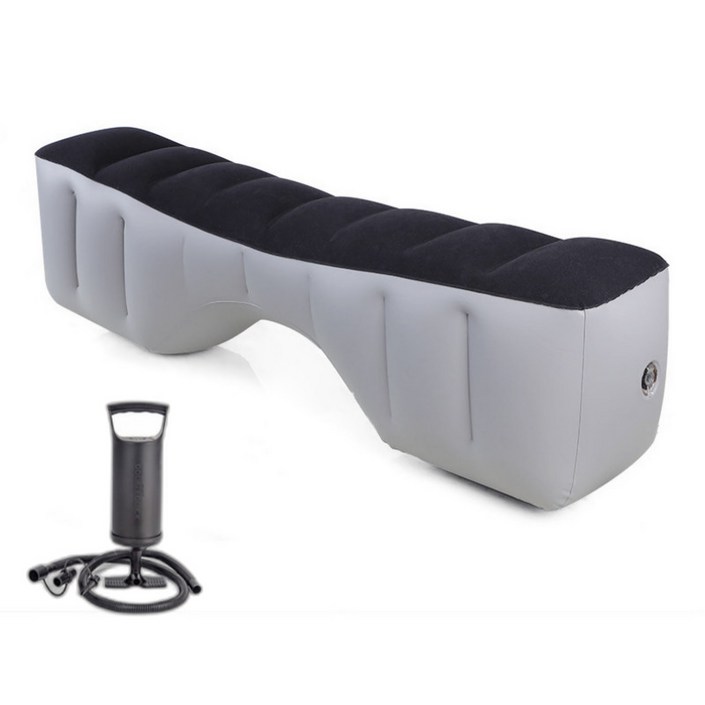 더굿즈 자동차 뒷좌석 에어매트, 1개, 블랙