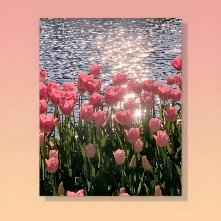 votgl DIY명화그리기 그림그리기꽃 유화 세트 40 x 50cm votgl DIY명화그리기 그림그리기꽃 유화 세트 40 x 50cm