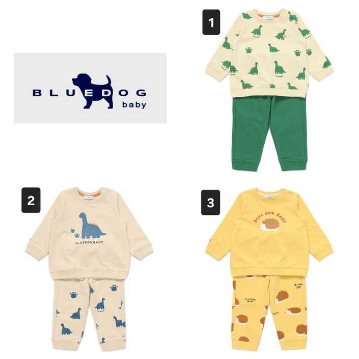 ❲매장❳ 블루독베이비 유아 상하복 본점단독 24FW 인기 3종 중 택144AK067200 세트 등원룩 데일리