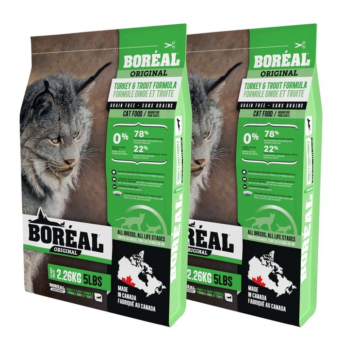 [임박특가!!] 보레알 캣 오리지날 칠면조+송어 2.26kg * 2개세트 - 유통기한 2025년12월4일, 2.26kg, 2개, 칠면조