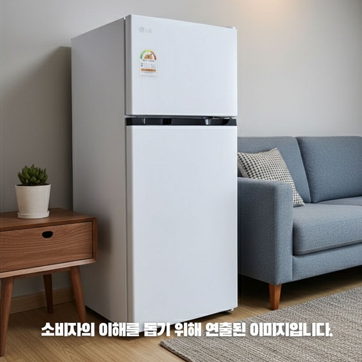 LG전자 121L 2도어 미니 일반 냉장고 방문설치