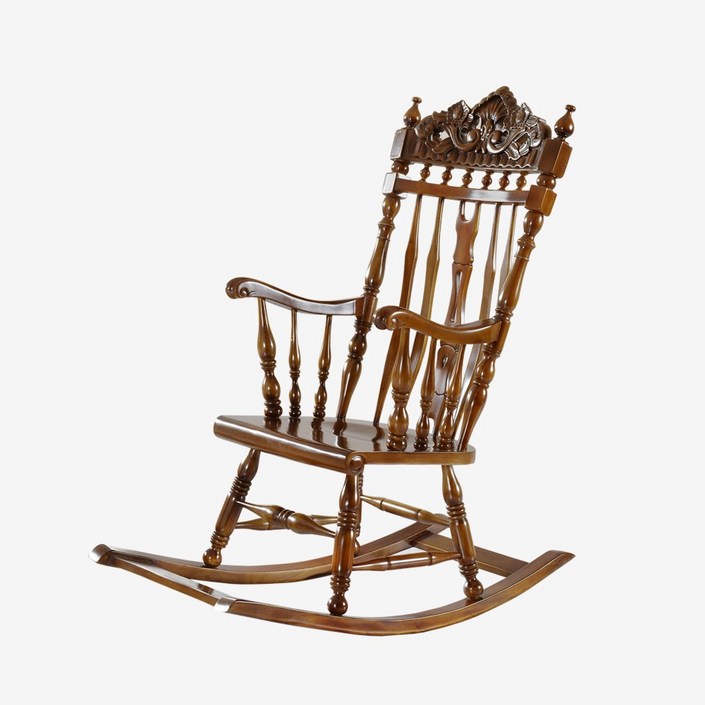 유캐슬 마호가니 엔틱 원목 흔들의자 컬러엔틱브라운착불배송