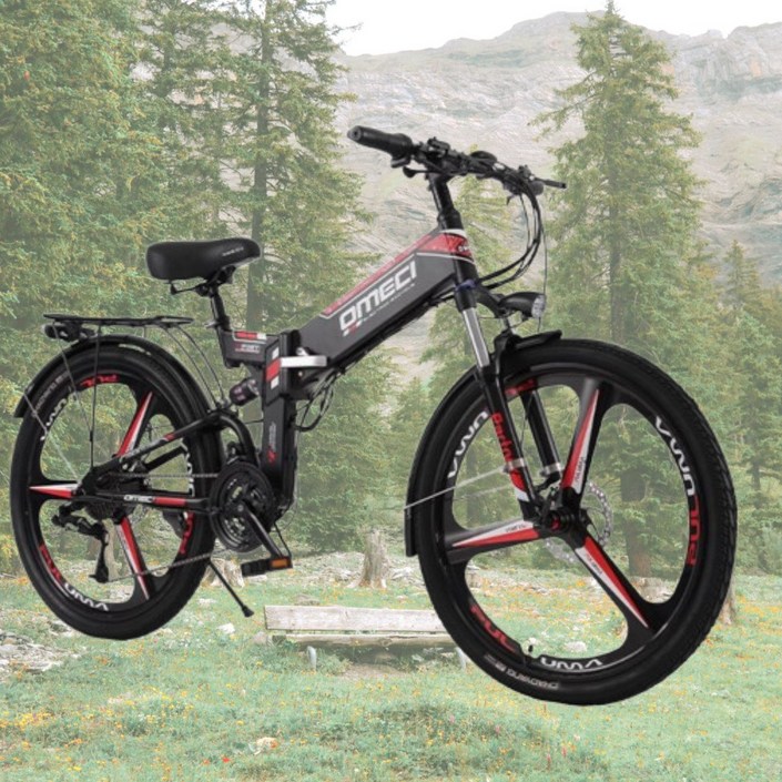 접이식 전기 자전거 2426인치 대형휠 27단 GPS 산악 출퇴근