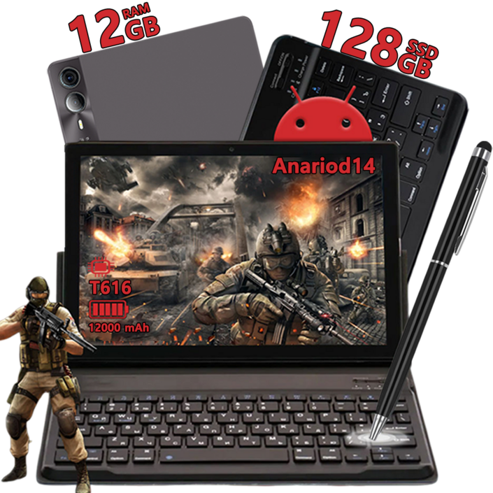 11 인치 태블릿 PC 게임용 인강용  안드로이드 가성비 태블릿 16GB RAM 128GB SSD oled 4k 디스플레이 1600만 화소 카메라 12000mAh