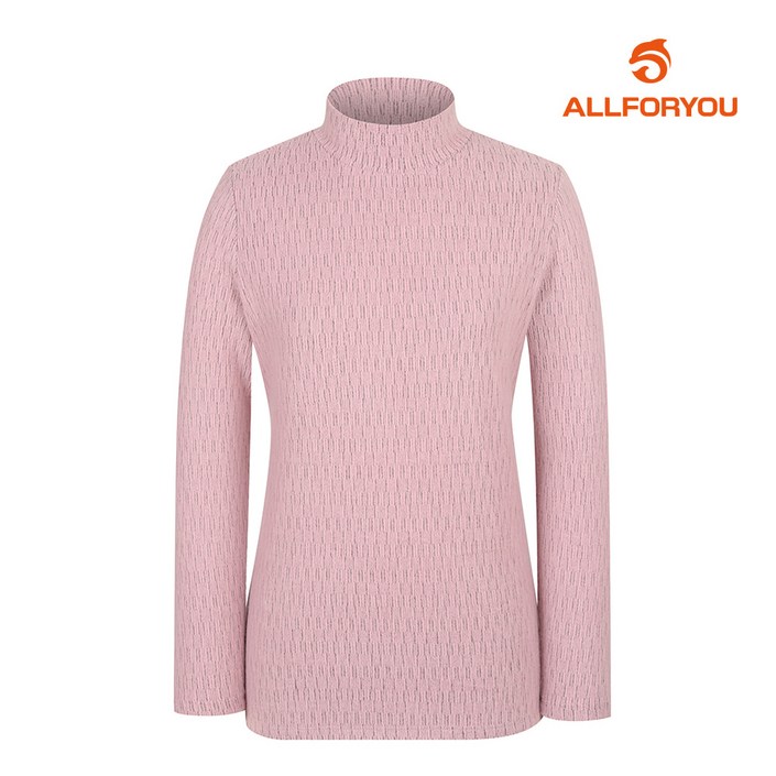 올포유 여성 자가드 하프넥 티셔츠 ALQTL9141403