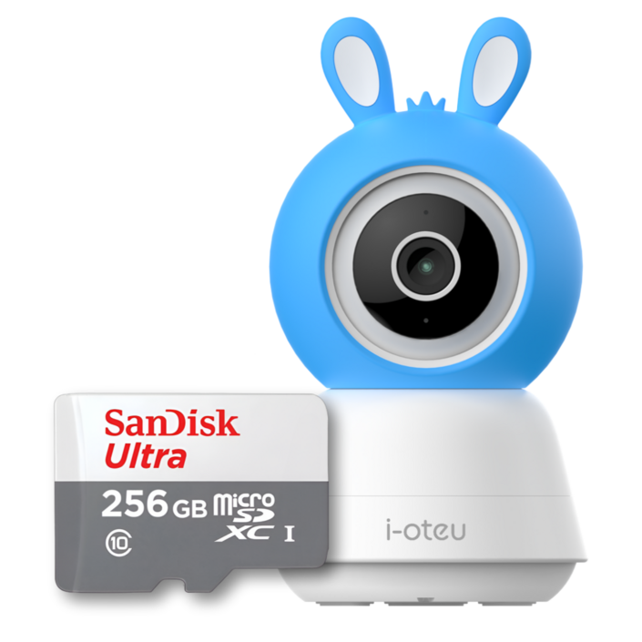 아이오트 스마트 홈카메라 라이트 400만화소 수면등 무드등 자장가 온습도측정, L400+SD 256GB, 1개