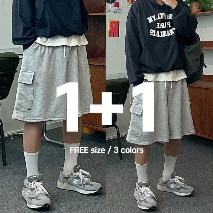 11 르위 데일리 버뮤다 카고 와이드 벌룬 반바지