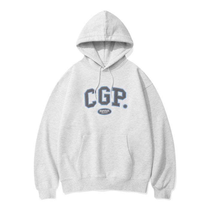 코드그라피 X MAMA 아치 로고 후드티멜란지그레이