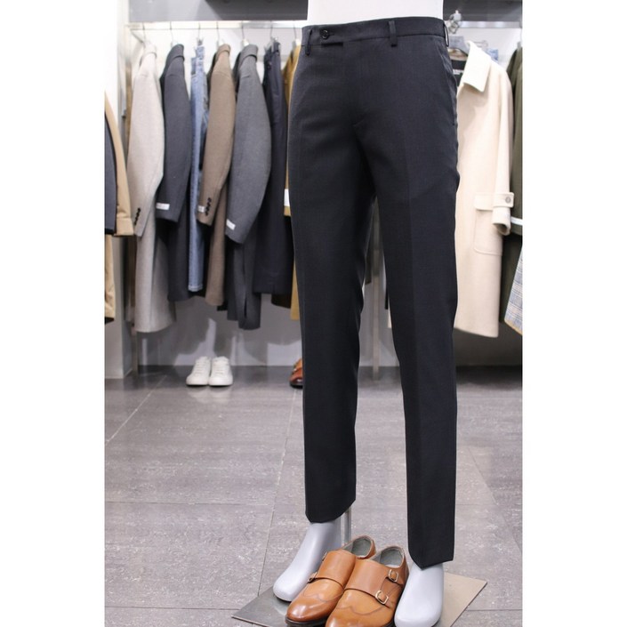 BON 슬랙스 BN2WP160DY 다크 그레이 솔리드 멜란지 정장 바지