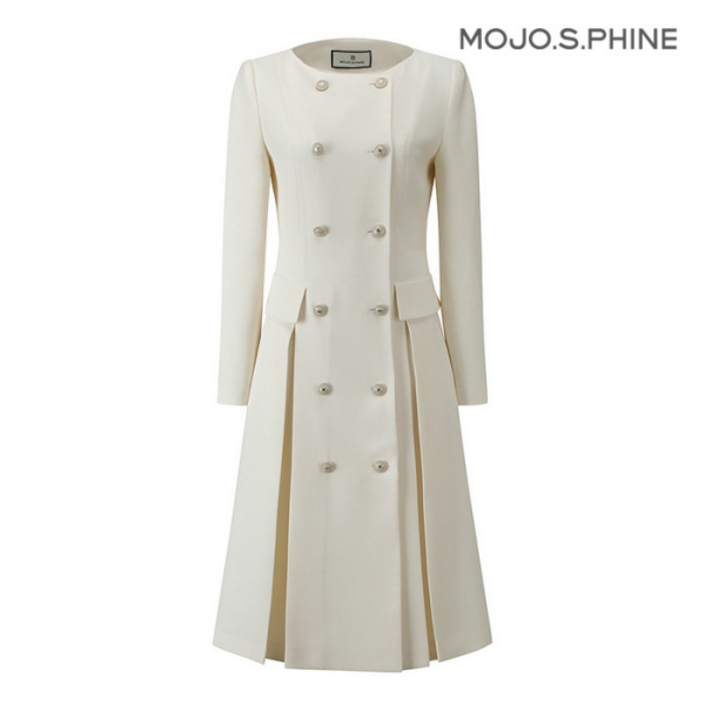 모조에스핀 노카라 더블단추 원피스 CRJ241MSE010DH1411000