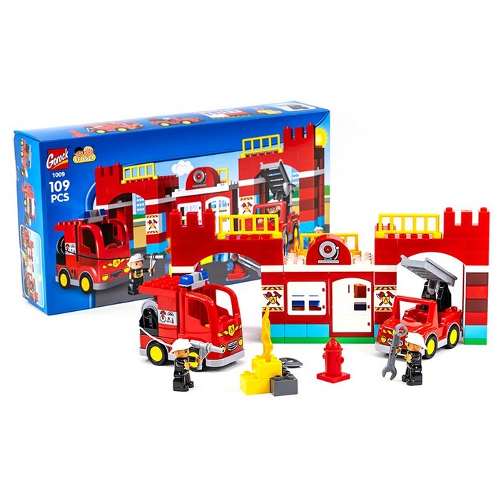 제노그로우 블럭놀이 소방서 레고호환블럭 유아블럭 어린이날선물 졸업선물 입학선물, 1개