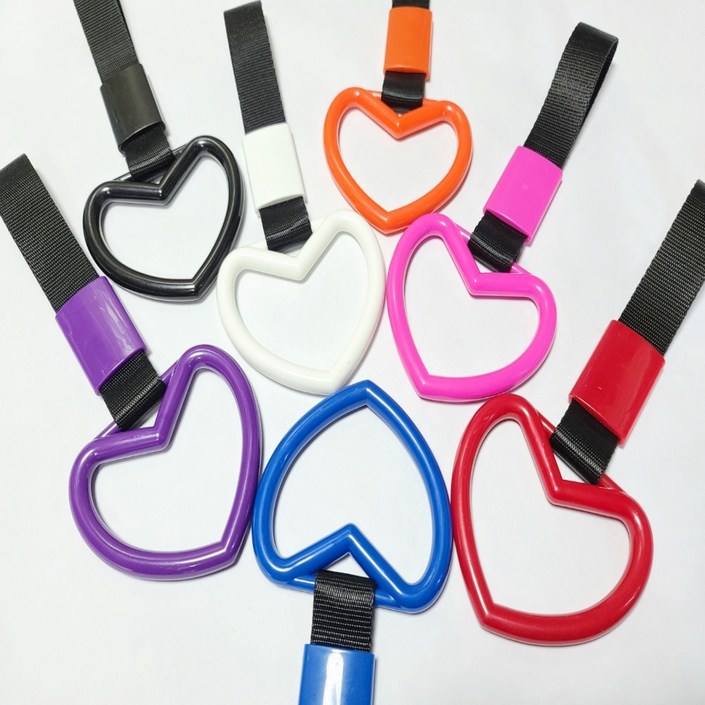 자동차 포인트 악세라리 블랙벨트 하트견인 고리 차량포인트튜닝, 1개