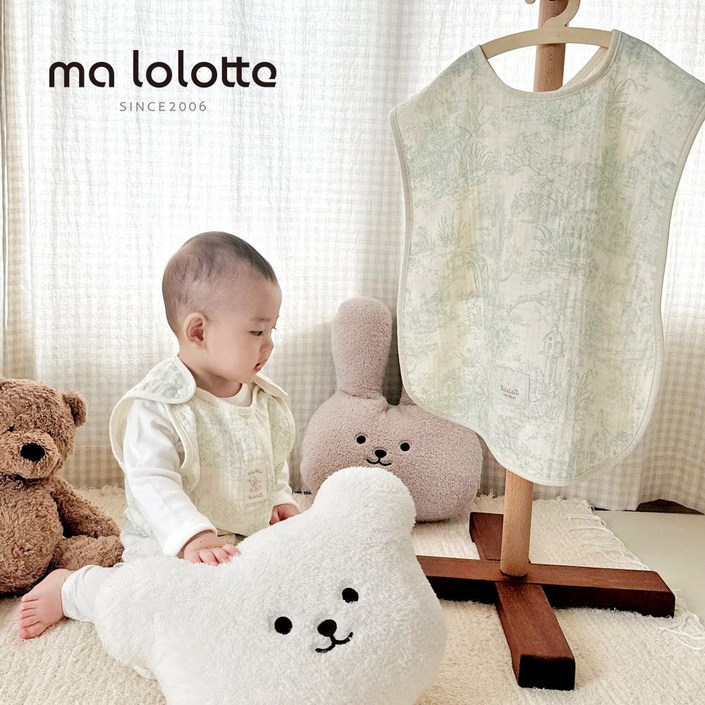 마롤로뜨 엄마 턱받이 수유 앞치마 가리개 가운 트림패드 침받이 조끼