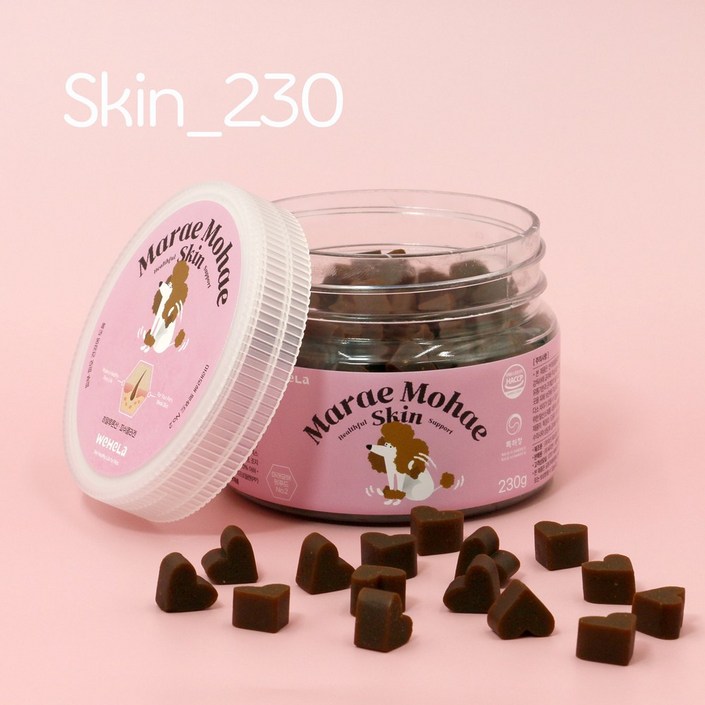 마래모해 강아지 피부 영양제 피부병, 곰팡이성 피부염, 아토피, 발습진, 230g, 피부/피모, 1개