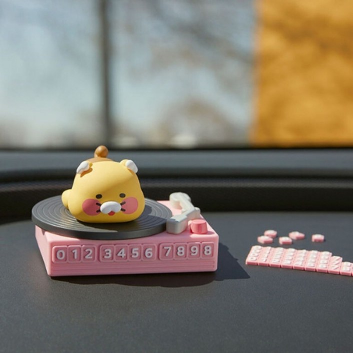 카카오프렌즈 차량용 피규어 주차번호판 디제이 춘식이