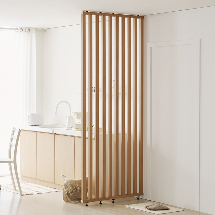 우드 스트라이프 파티션 가벽 공간분리 사무실 인테리어, 우드