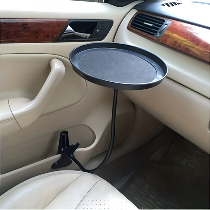 차량용 다용도 트레이 테이블 컵홀더 미끄럼방지 간식 화장품 수납 거치대