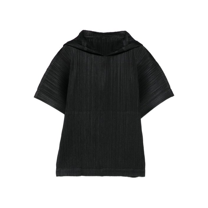 플리츠플리즈이세이미야케 플리츠 후드 티셔츠