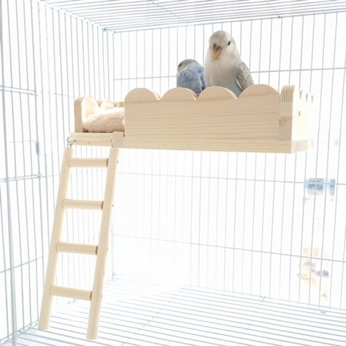 앵파크 앵무새 구름 2층 침대 소형 포치 평상 사다리 새용품 새장