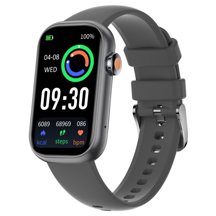 와피크 통화가능 블루투스 운동시계 알림 확인가능한 스마트워치 X3 스마트밴드, GPS + 블루투스, 3.7cm, 실버