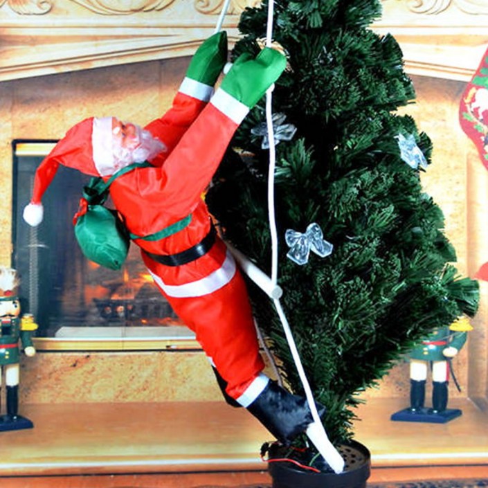 [젊은이마켓] 초대형 크리스마스 트리 장식 사다리 벽타는 산타 인형 90cm