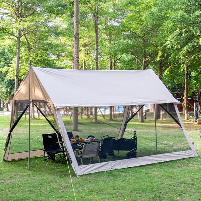 쟈오시 옥외 캠핑 텐트 타프 대형모기장 그늘막