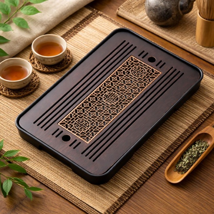 OFFHOLIC 고급형 다도 분리형 대나무 차판 티 트레이