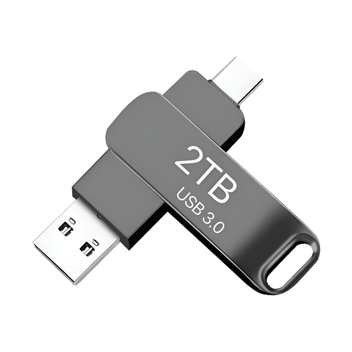 2TB TypeC 고속 USB 3.0 대용량 플래시 드라이브 휴대폰 컴퓨터 겸용 OTG