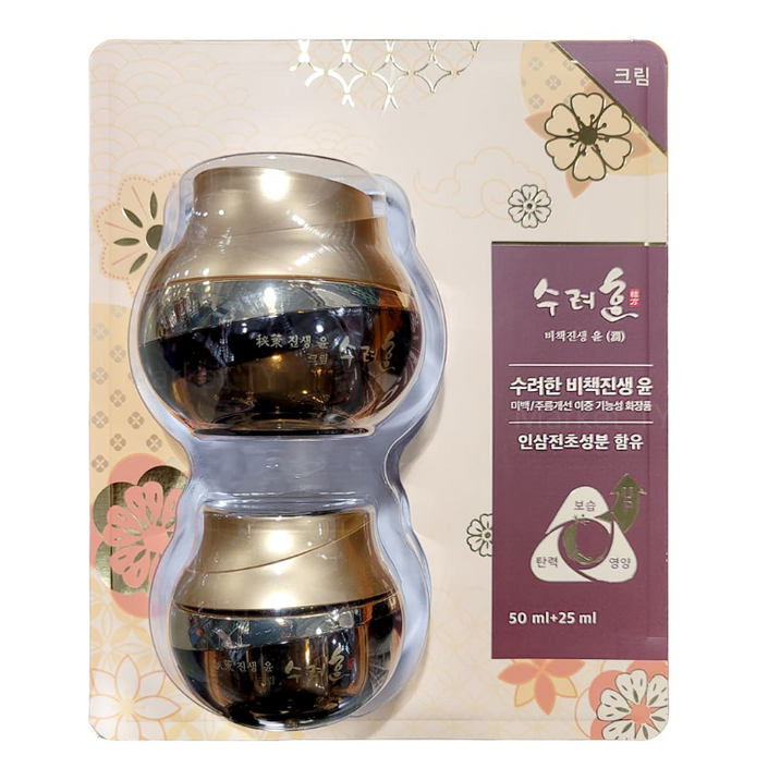 수려한 비책진생 윤 크림 50ml 25ml 고보습 수분 주름개선 기능성 , 1개, 50ml