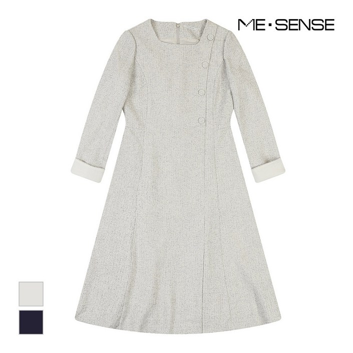 미센스 스퀘어넥 버튼 원피스MB32OPM102A