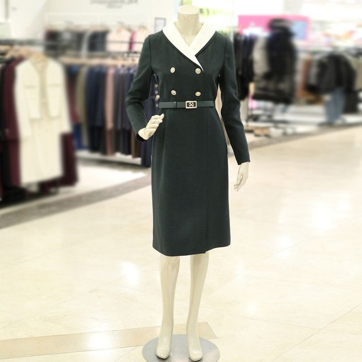 미니멈 배색 카라 원피스 MWDGWO9140M