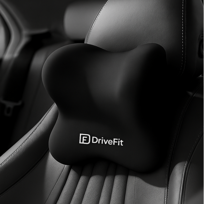 드라이브핏 차량용 목쿠션 고밀도폼 목베개, 2개, 블랙