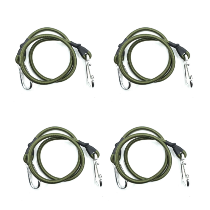 코코링하우스 다용도 강철 탄성 끈 캠핑 로프 고리 4p