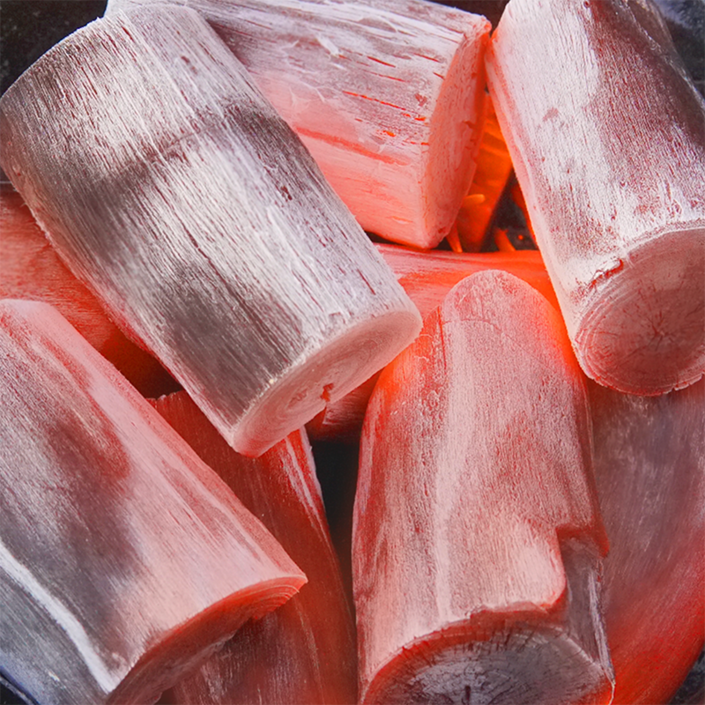 튀지 않는 숯 비장탄 업소용 바비큐숯 두번구운백탄 7kg박스 실중량 6.3kg