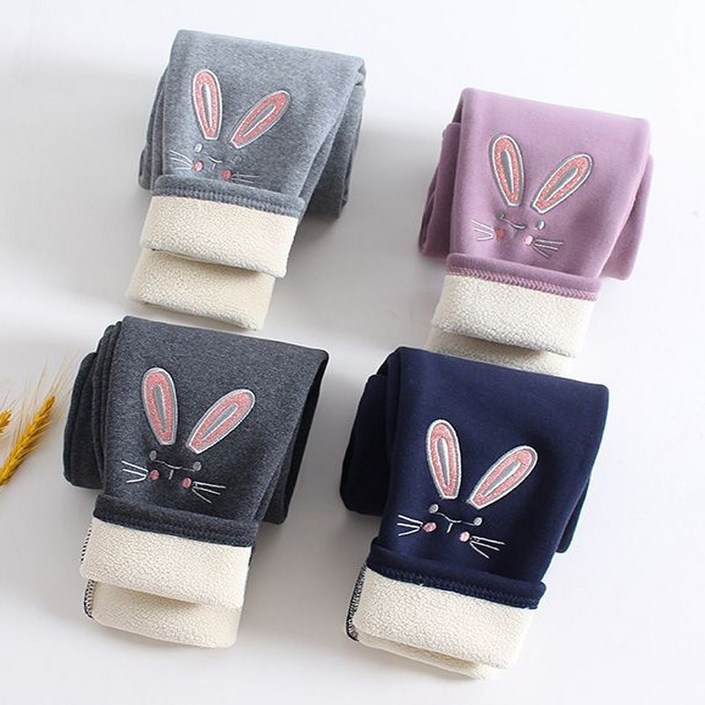 최신 여아 밍크 퍼 토끼 레깅스 가을 겨울 탄성력 좋은 면95바지 쫄바지 무료배송 아동 겨울레깅스