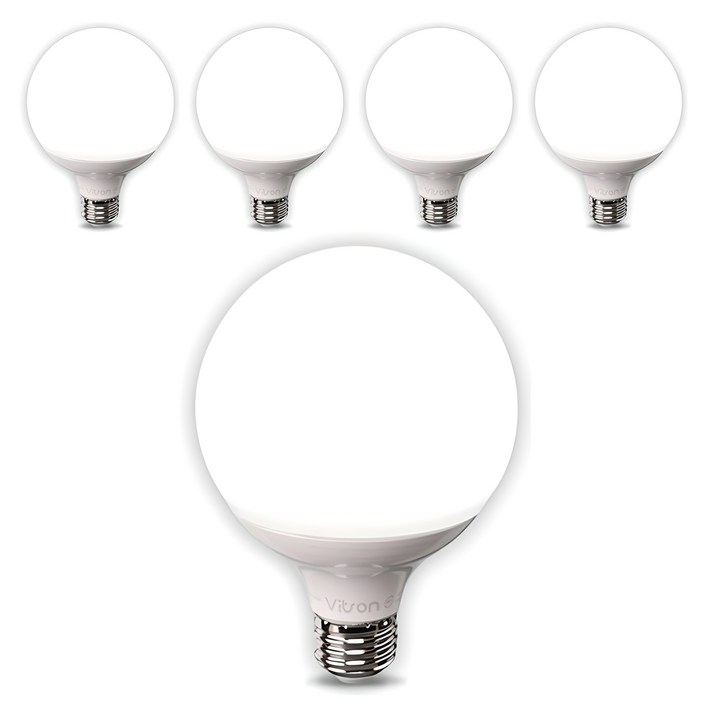 비츠온 볼구 숏타입 LED 전구 화이트 G95 12W