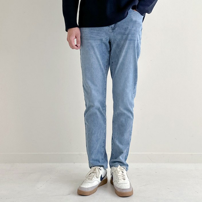 남성용 씬데님 일자핏 굿스판 청바지 허리스판 빅사이즈  데님 38사이즈