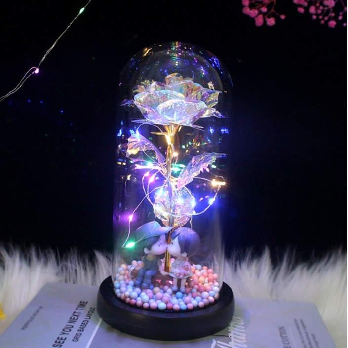꽃무드등 장미 LED 유리돔 꽃조명 커플