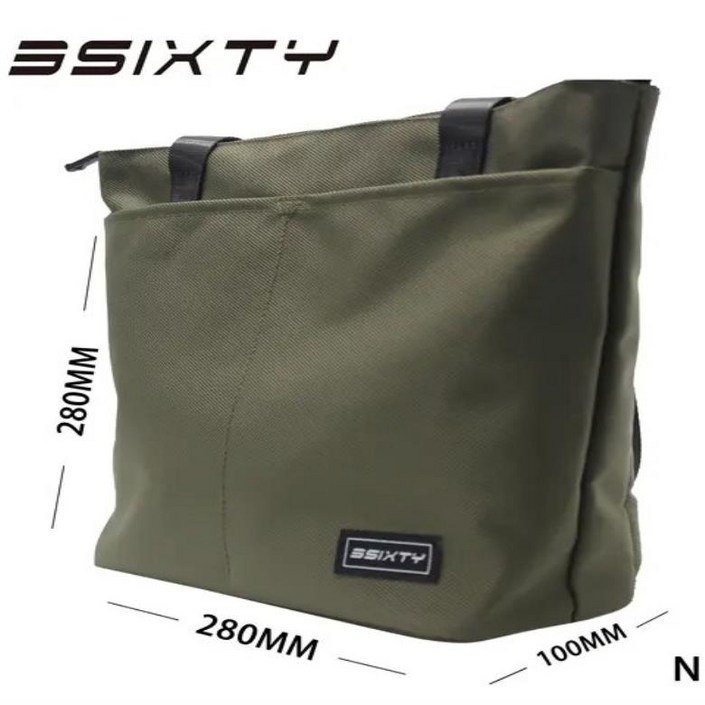 3SIXTY 방수 자전거 핸들 바 가방 Brompton 접이식 액세서리 어깨 휴대용