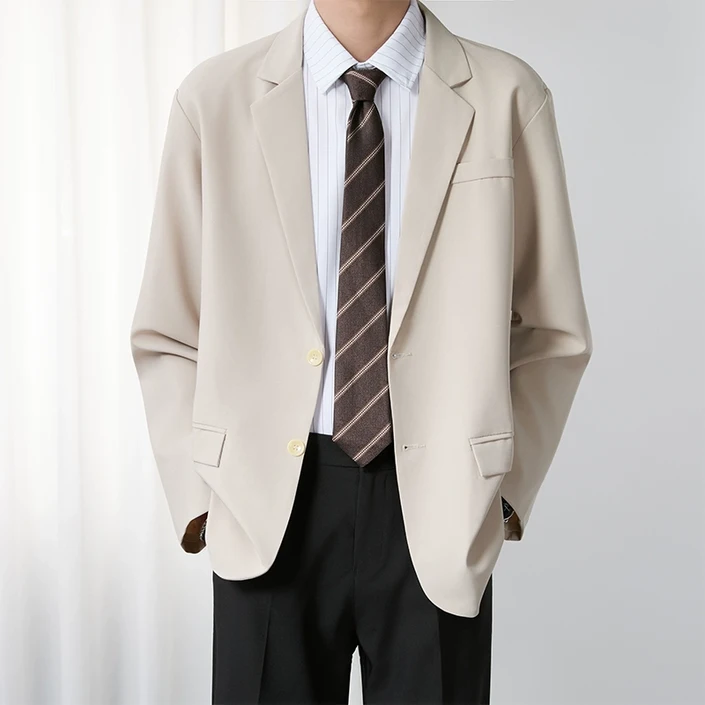 스타일닥터 남성 오버핏 정장 상의 사계절 캐주얼 재킷 양복