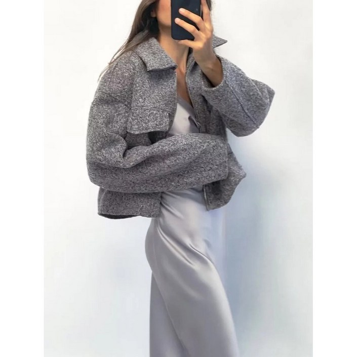 ZARA 자라 가을 신상품 여성용 라펠  자켓 점퍼