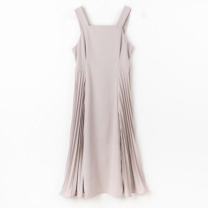 일상화보 드리에 여성 플리츠 뷔스티에 롱원피스