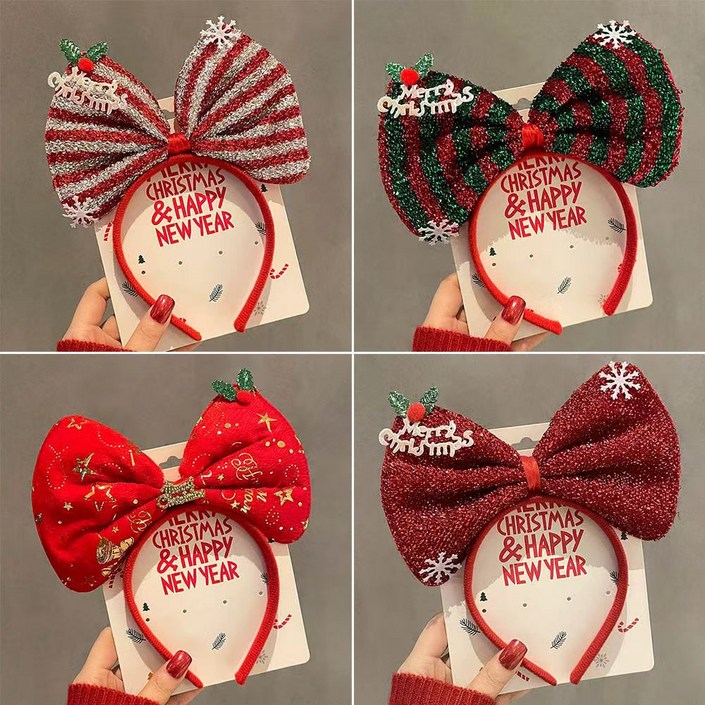 보리보리 크리스마스 파티 산타 루돌프 머리띠 4종 세트 4p, 4개, 세트B