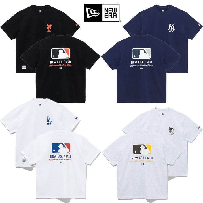 매장판 뉴에라 남녀공용 커플  MLB LA다저스 베이직basic 로고 반팔티