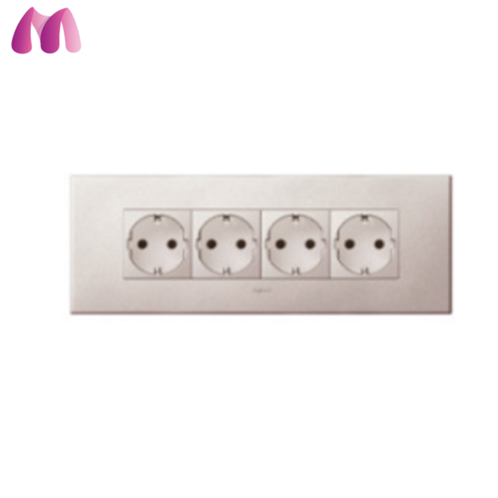 머슬전기 르그랑 유럽 아테오 4구 콘센트 소프트알루 원톤