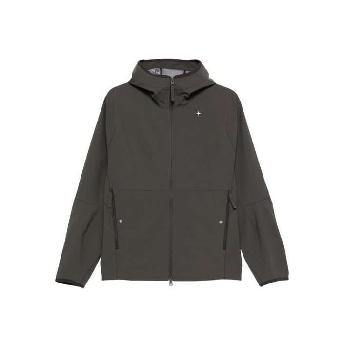 스톤 아일랜드 후드 집업 재킷