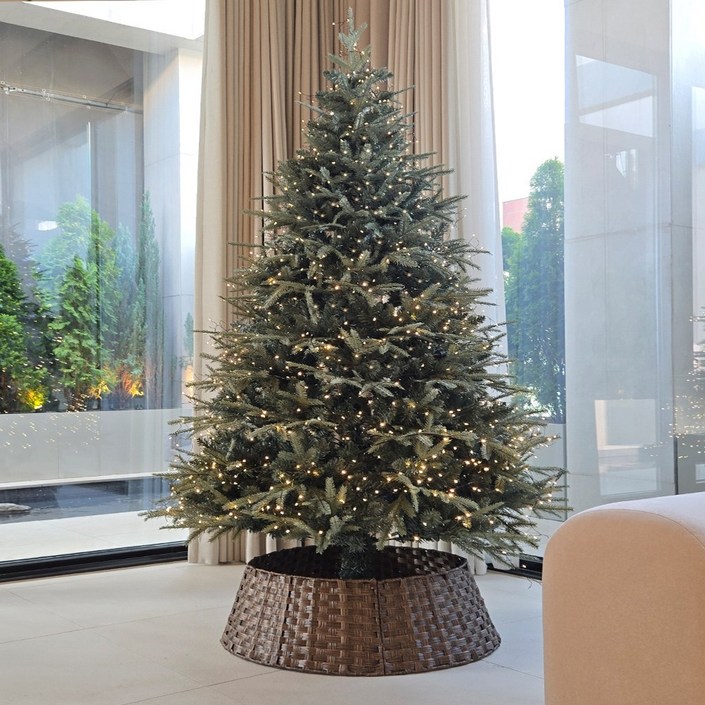 에버렐 그레이 컬러 크리스마스트리 도시적인 감성 PE 트리 페옹, 트리+전구